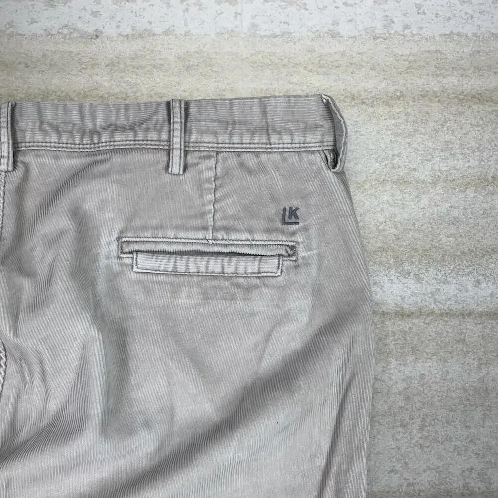 Vintage Y2K Life Khakis Corduroy Pants 36x29 Baggy Wide Leg Fit Tan Cotton